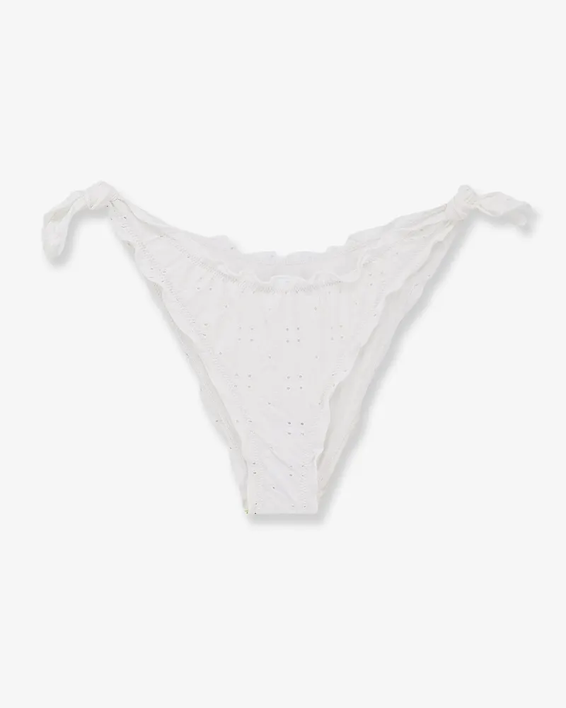 MC2 Saint Barth Moon embroidered bikini slip -  - gender_Woman White