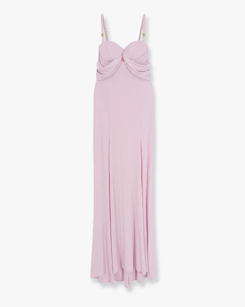 Elisabetta Franchi Red carpet stretch viscose long dress -  - gender_Woman Pink