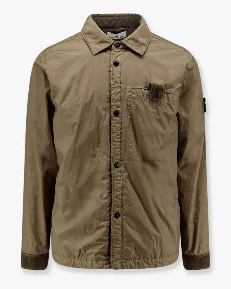 Stone Island Crinkle Reps NY recycled nylon jacket -  - gender_Man Green
