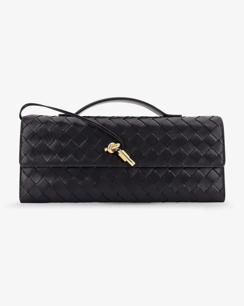 Bottega Veneta Andiamo Leather Clutch with Intrecciato Pattern -  - gender_Woman Black