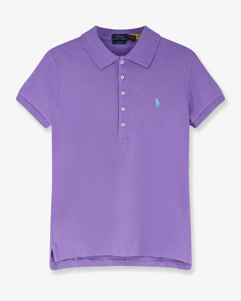 Ralph Lauren Cotton blend polo with embroidered logo -  - gender_Woman Purple
