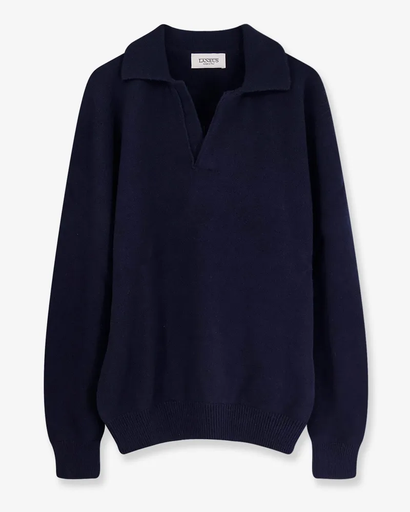 Laneus Merino wool and cashmere blend sweater -  - gender_Man Blue