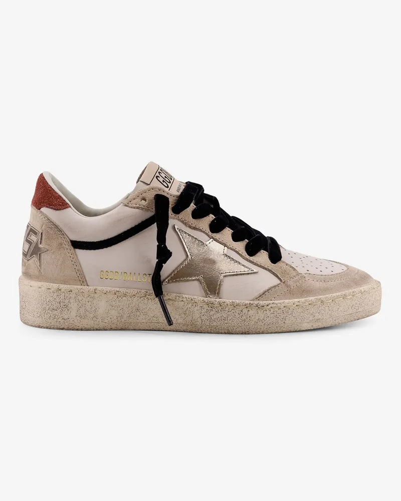 Golden Goose Ball Star with Padded Collar leather sneakers -  - gender_Woman White