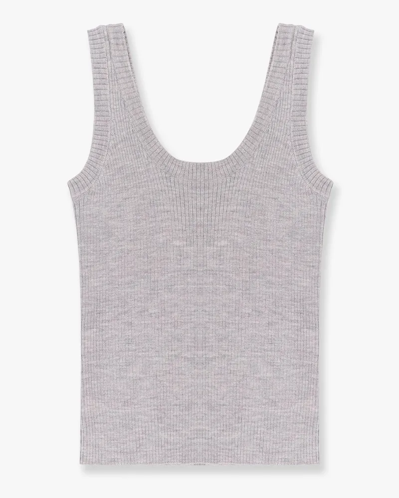 Brunello Cucinelli Cashmere and wool tank top with Monili detail -  - gender_Woman Grey