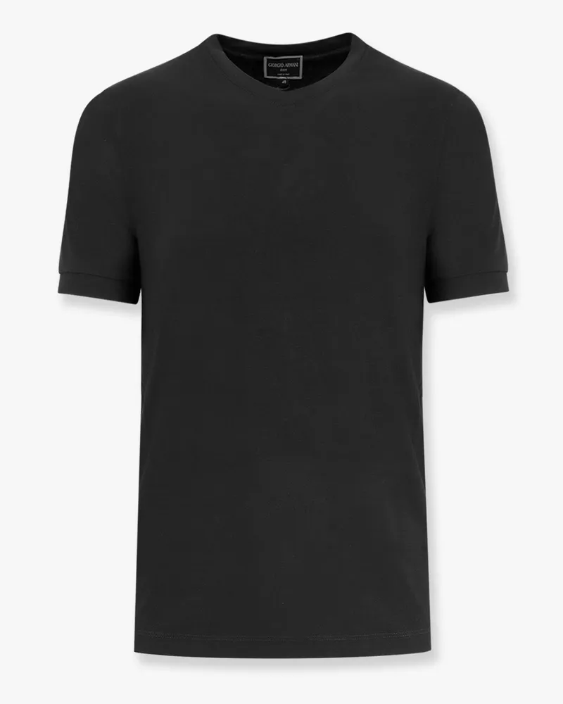 Giorgio Armani icon viscose t-shirt - GIORGIO ARMANI - gender_Man Black