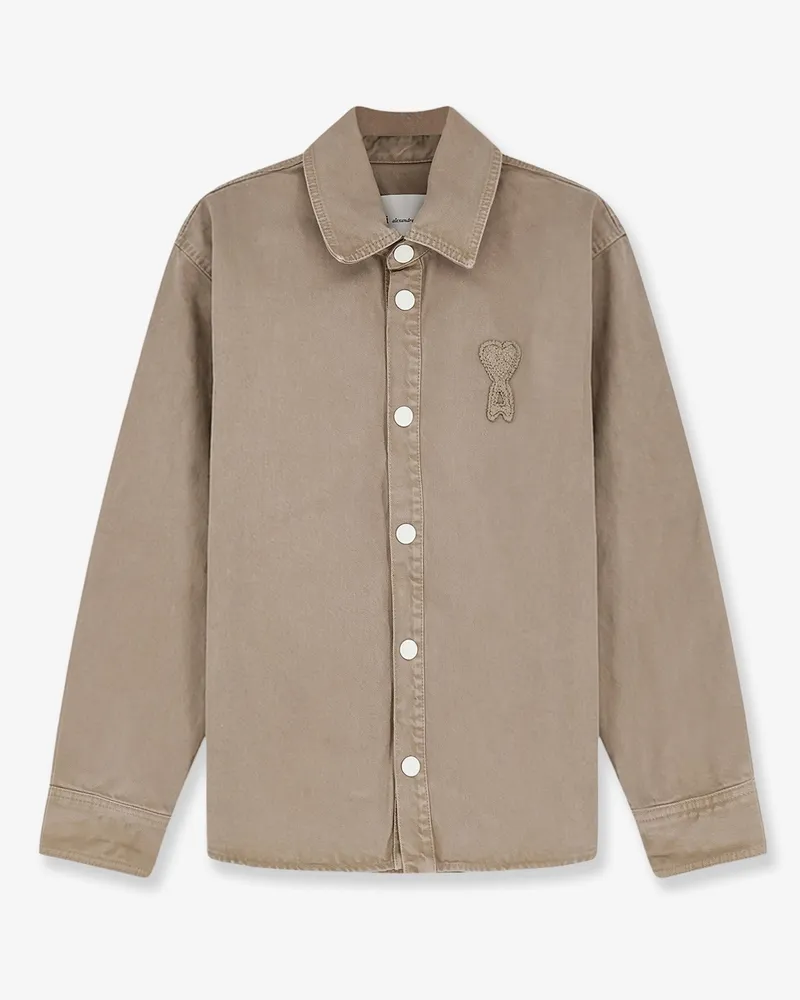 AMI Paris Ami de Coeur cotton shirt -  - gender_Man Beige
