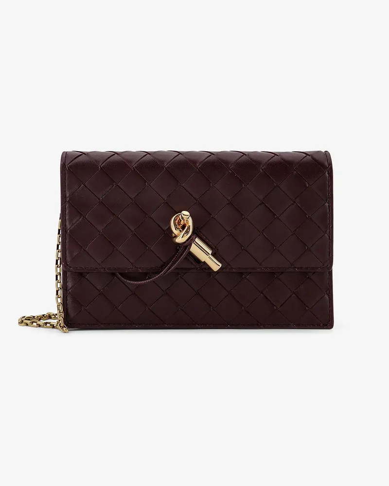 Bottega Veneta Leather crossbody bag with Intrecciato motif -  - gender_Woman Purple