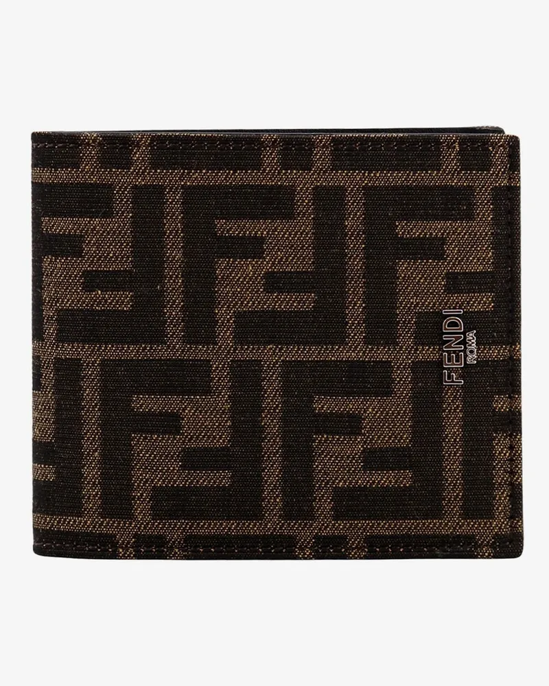 Fendi Bifold FF jacquard fabric wallet -  - gender_Man Brown