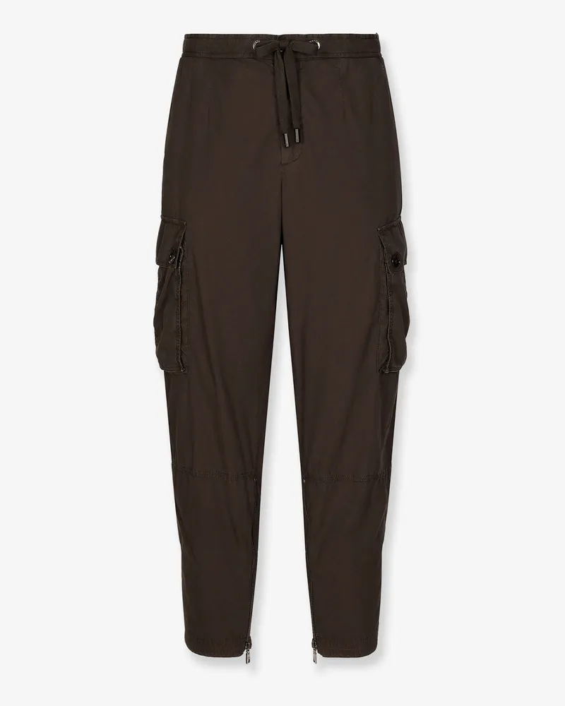 Dolce & Gabbana Cotton cargo trousers -  - gender_Man Brown