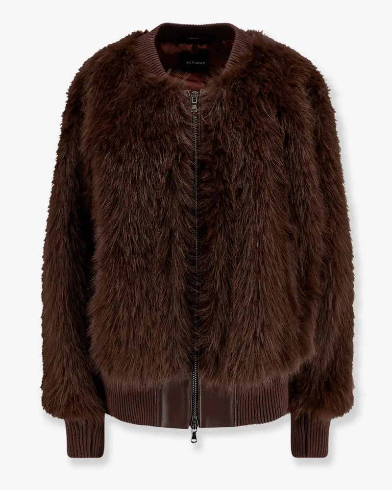 ACTUALEE Faux fur jacket -  - gender_Woman Brown