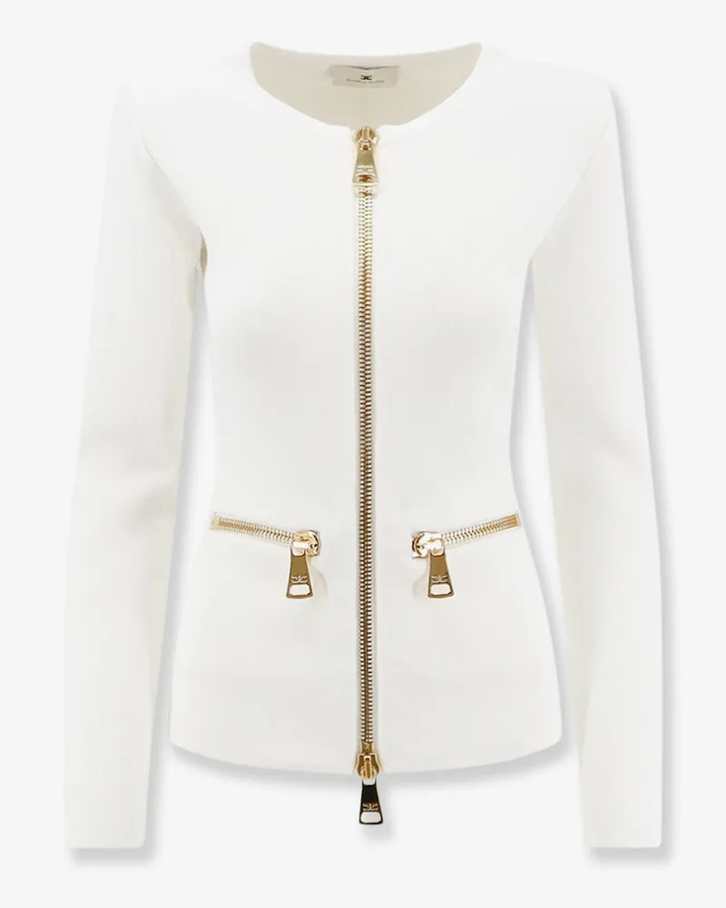 Elisabetta Franchi Knitted blazer with zip -  - gender_Woman White