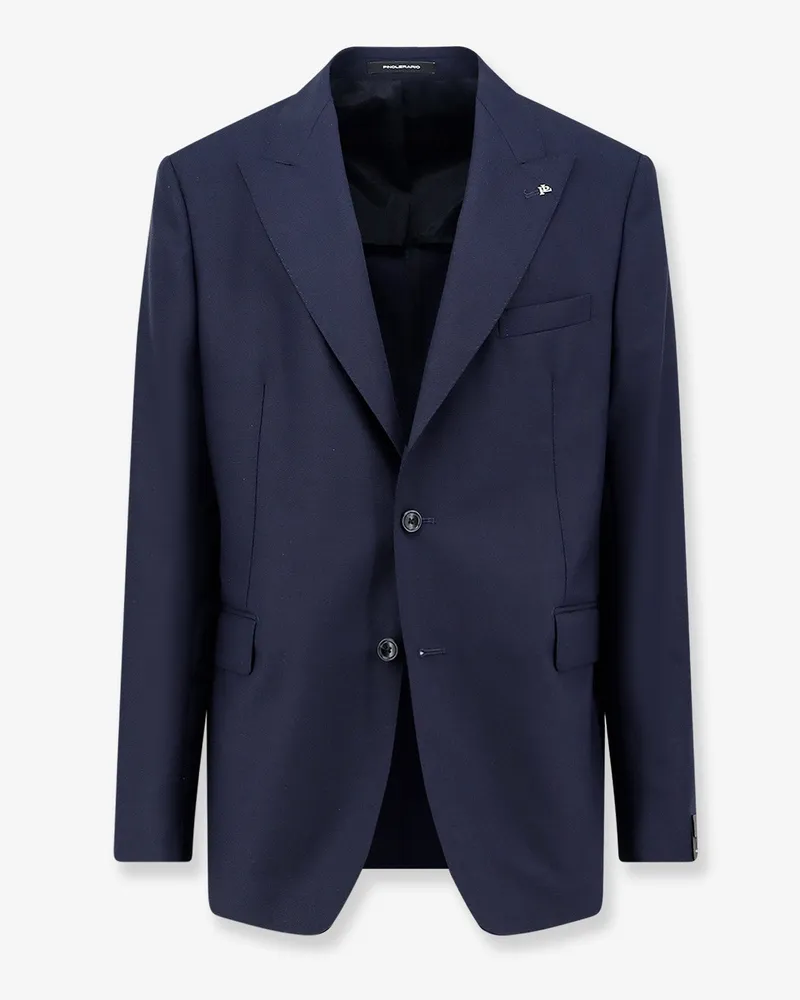 Tagliatore Pino Lerario virgin wool and mohair blazer - TAGLIATORE - gender_Man Blue