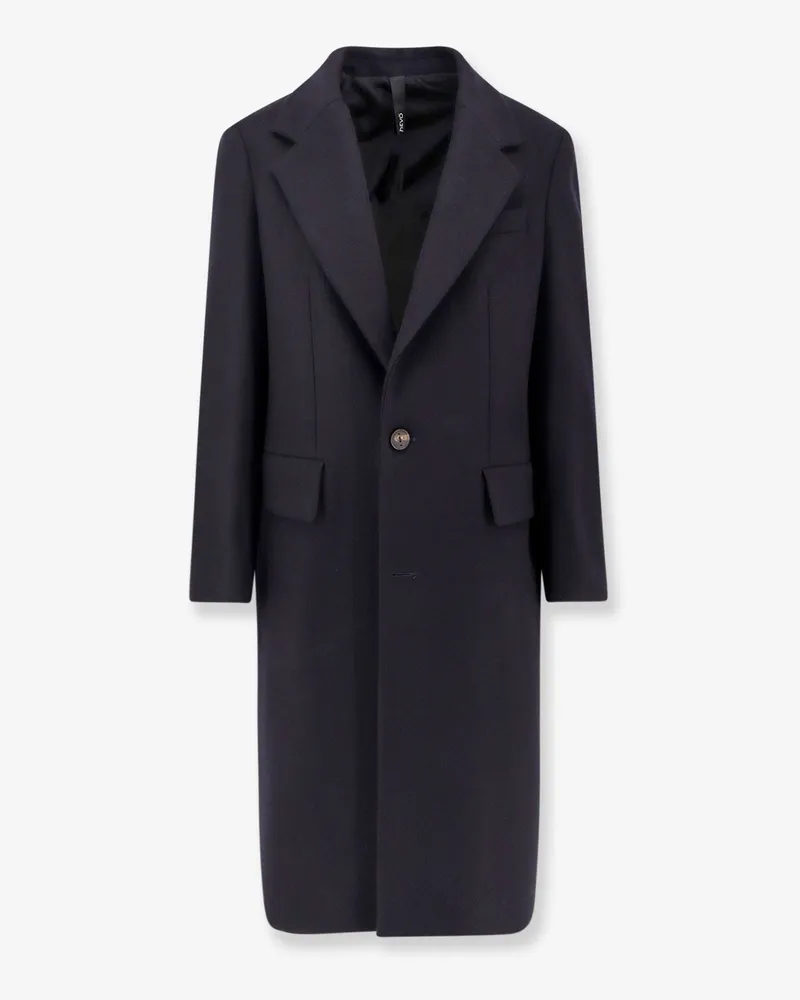 Hevò Virgin wool coat with satin lining -  - gender_Man Blue