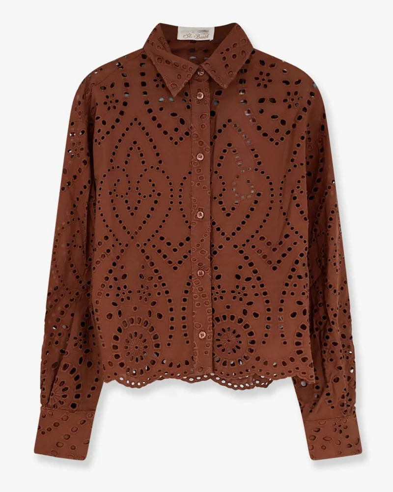 MC2 Saint Barth Sangallo lace Oriane shirt -  - gender_Woman Brown