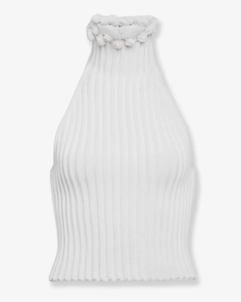 Alaïa Viscose Halter Top -  - gender_Woman White
