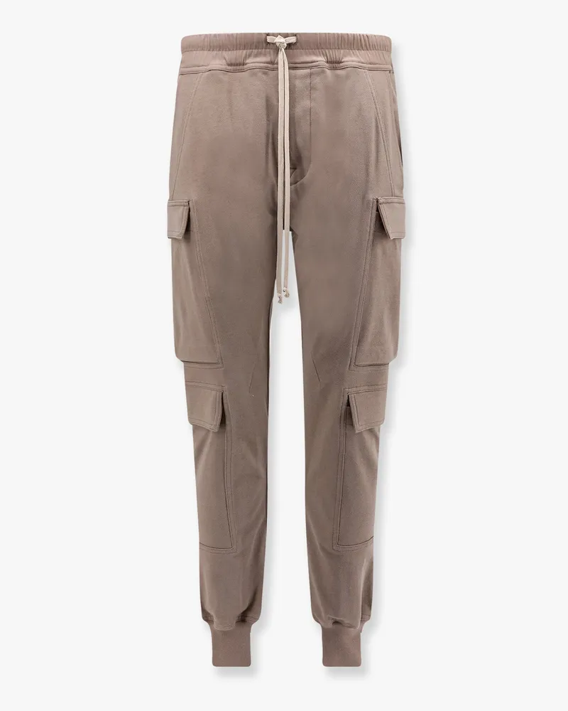 Rick Owens Mastodon megacargo organic cotton jogging trouser -  - gender_Man Brown