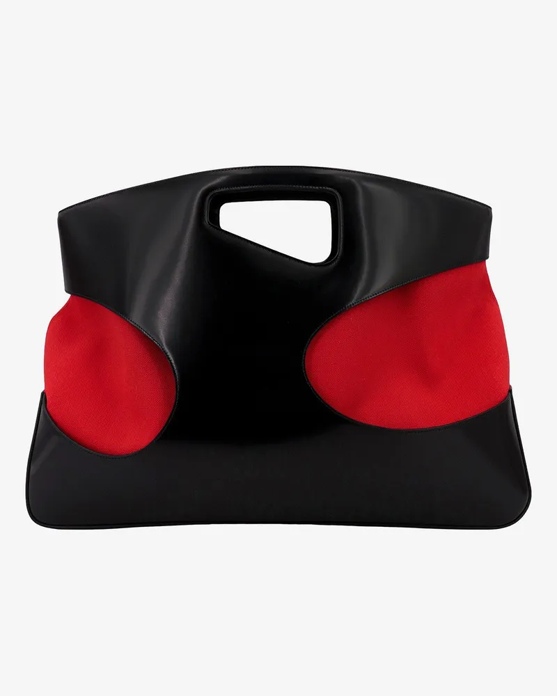 Ferragamo Leather and canvas handbag with cut-out details -  - gender_Man Black