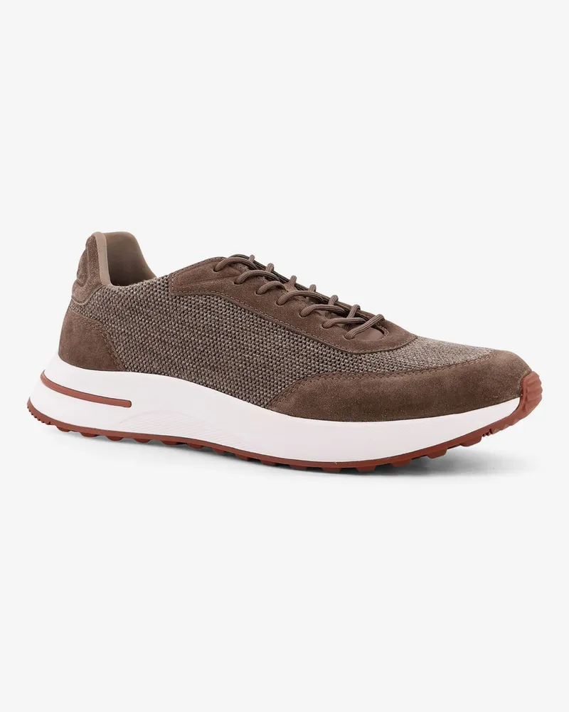 Loro Piana Week End Walk suede and Wind microfiber sneakers -  - gender_Man Brown
