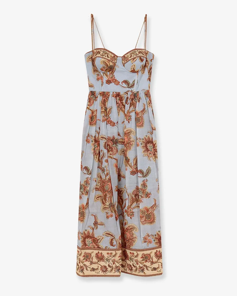 Zimmermann Aster Corset cototn midi dress -  - gender_Woman Green