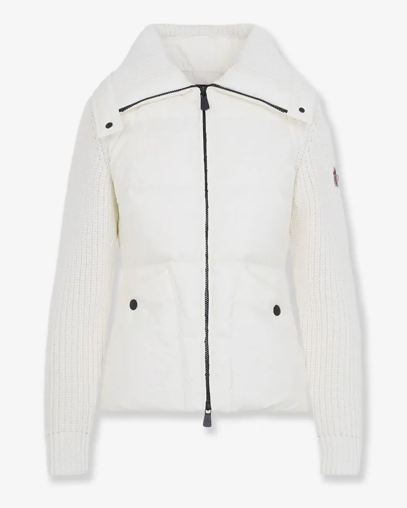 Moncler Nylon jacket with logo on the side -  - gender_Woman Beige
