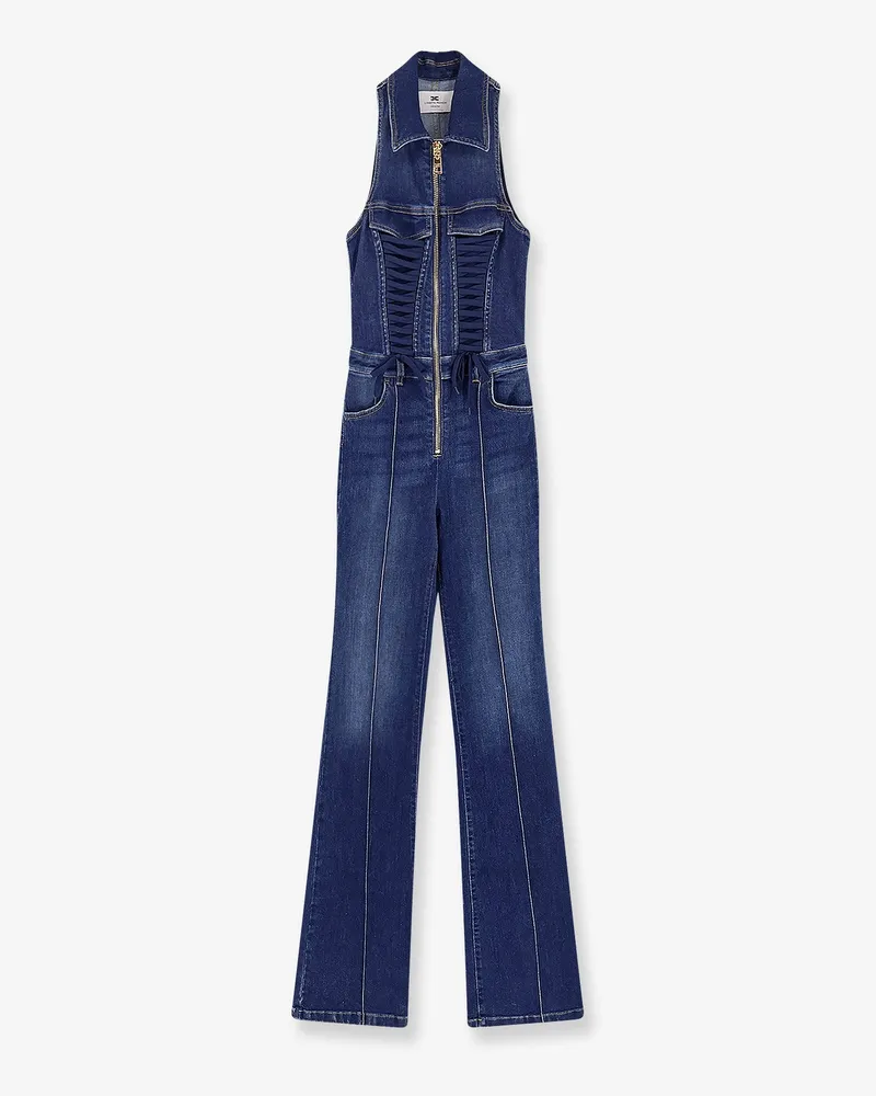 Elisabetta Franchi Urban denim jumpsuit -  - gender_Woman Blue
