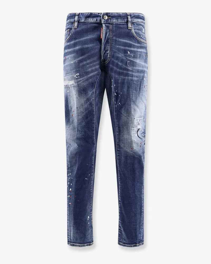 Dsquared2 Tidy Biker Jeans with destroyed effect -  - gender_Man Blue