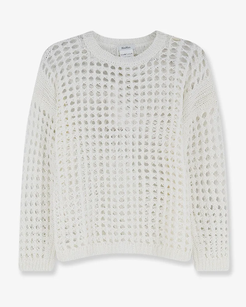 Max Mara Mxpfebe perforated cotton sweater -  - gender_Woman White