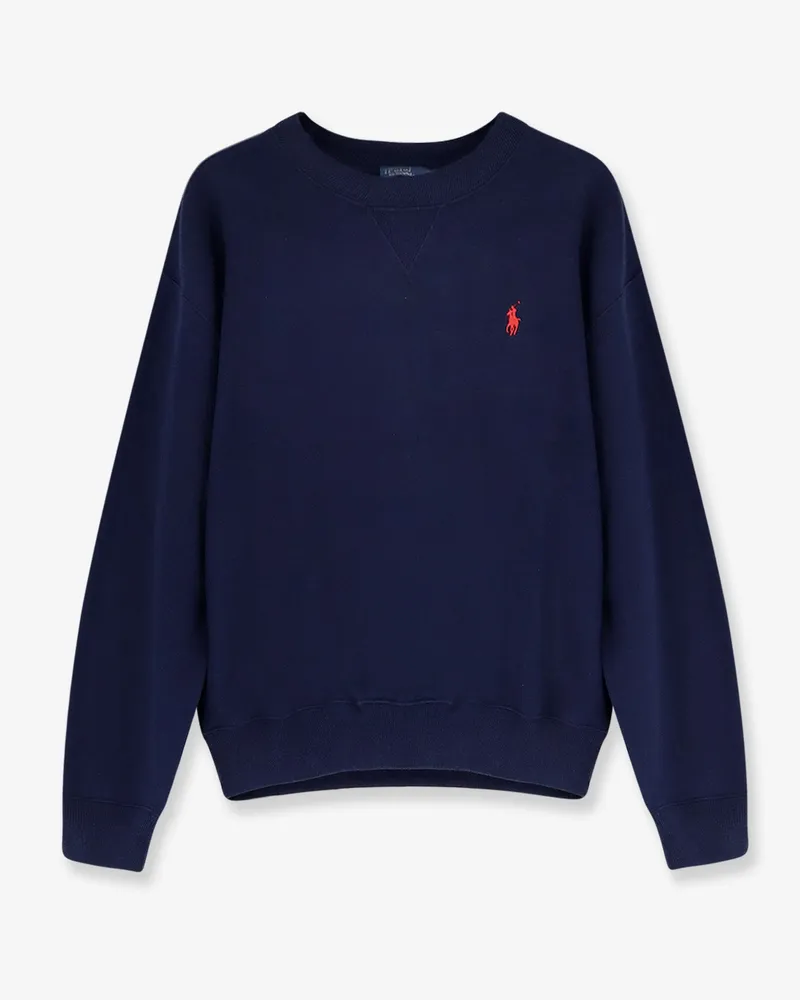 Ralph Lauren Cotton blend sweater with embroidered logo on the front -  - gender_Woman Blue