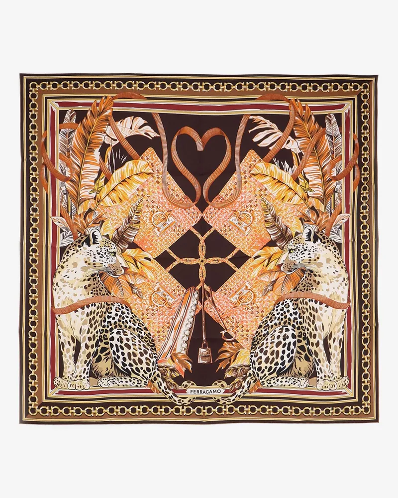 Ferragamo Felindra silk foulard -  - gender_Woman Brown