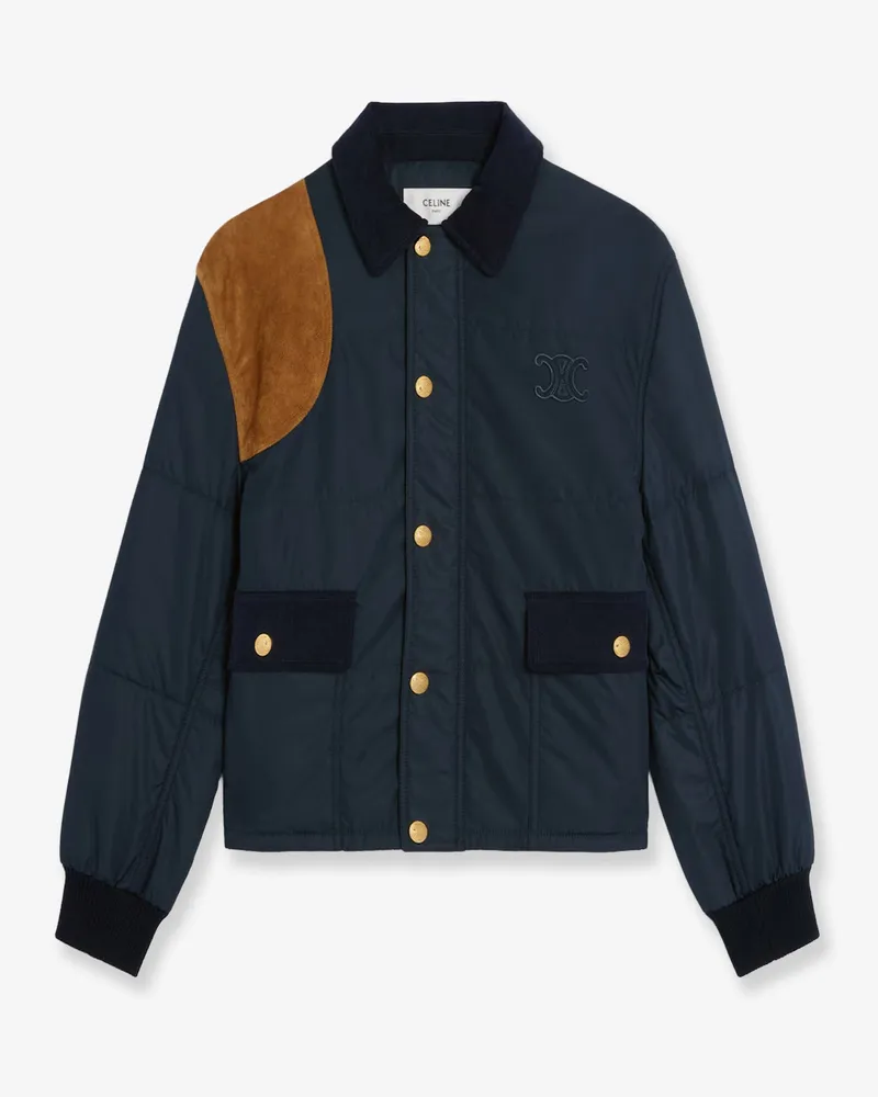 Celine Nylon jacket with suede inserts -  - gender_Woman Blue