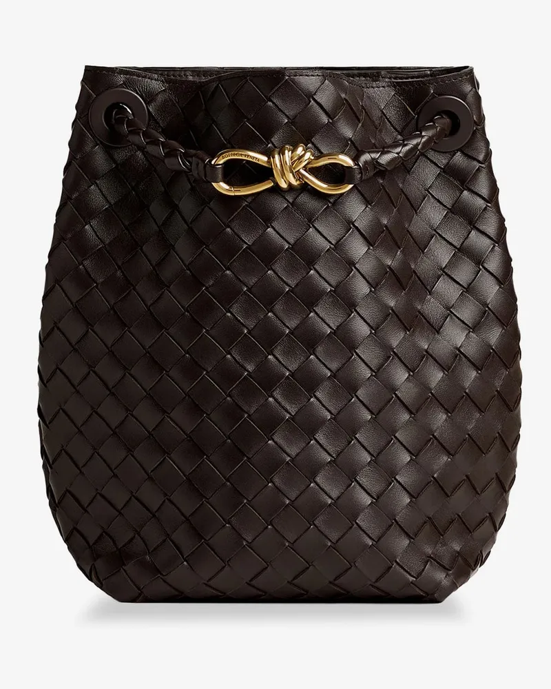 Bottega Veneta Andiamo Bucket leather crossbody bag with Intrecciato Pattern -  - gender_Woman Brown