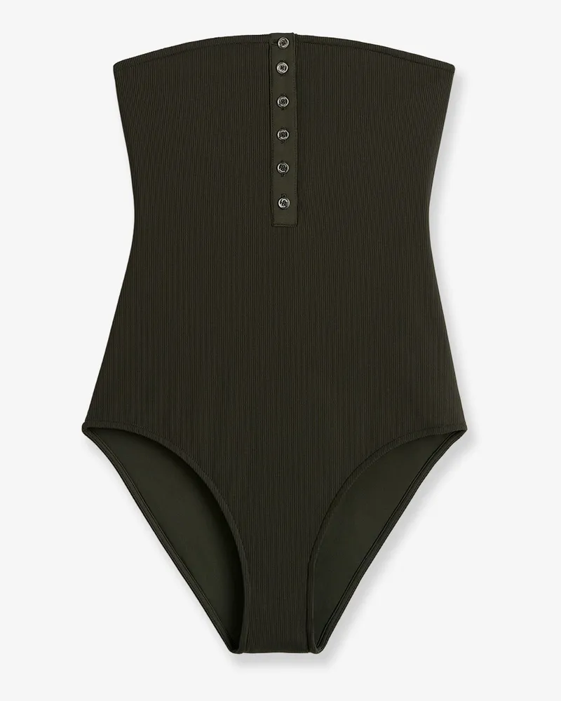 Totême One-piece swimsuit with ribbed pattern -  - gender_Woman Green