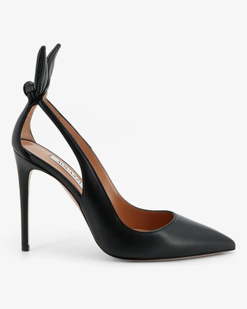 Aquazzura Bow Tie Leather Pumps -  - gender_Woman Black