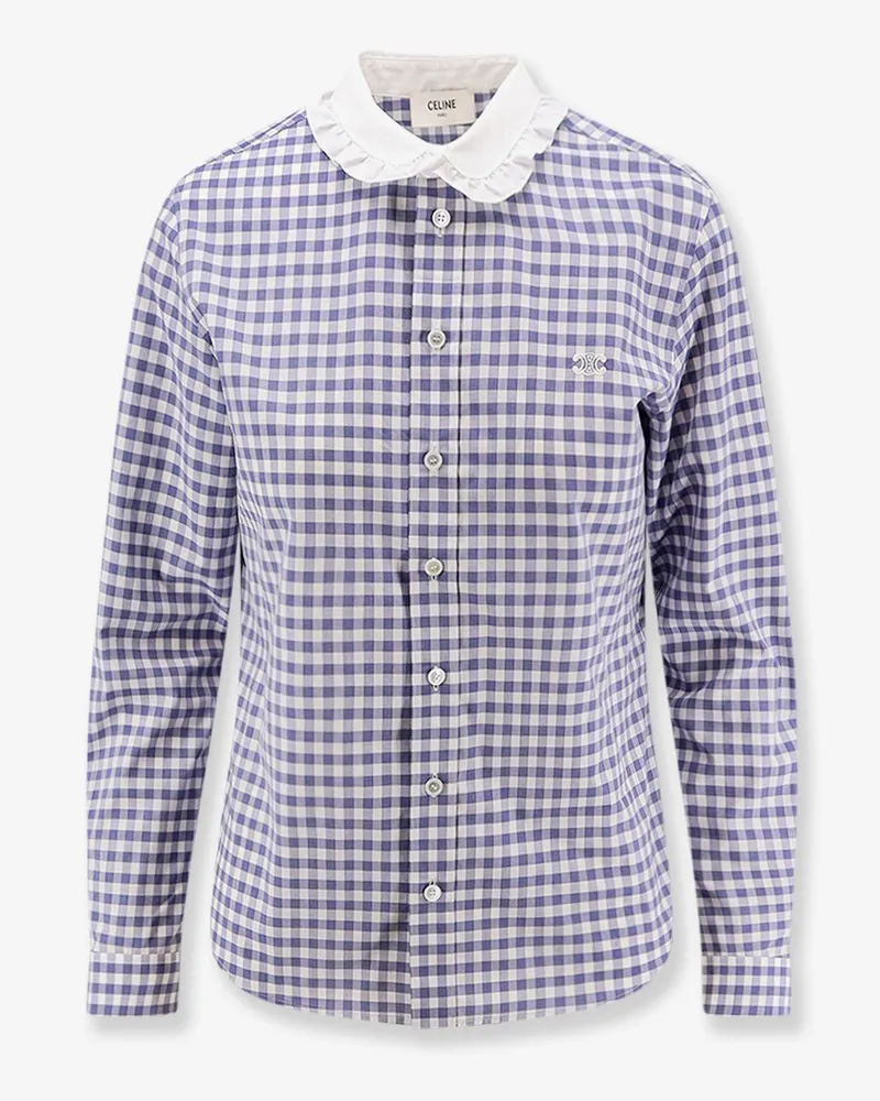 Celine Vichy cotton shirt -  - gender_Woman Blue