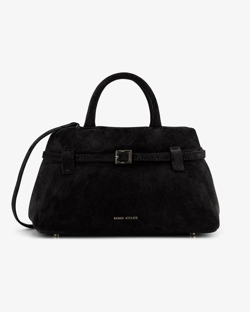 Manu Atelier Le Cambon 25 suede crossbody bag -  - gender_Woman Black