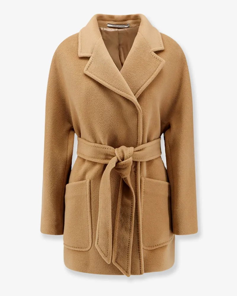Tagliatore Denise virgin wool coat with belt -  - gender_Woman Beige