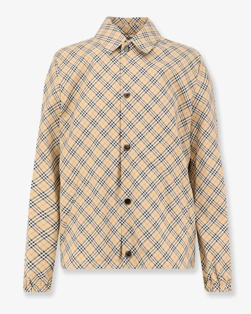 Burberry Slindon jacket with iconic Check motif -  - gender_Man Beige