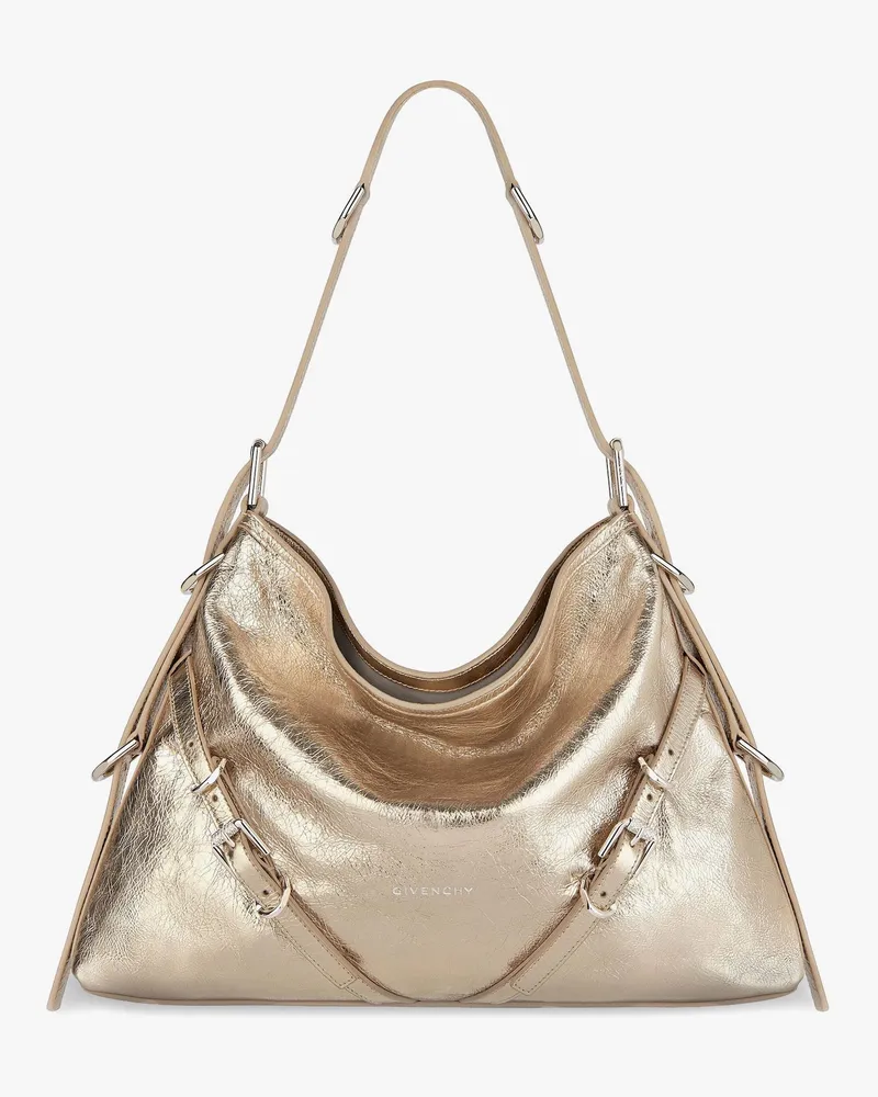 Givenchy Voyou metallized leather shoulder bag -  - gender_Woman Gold