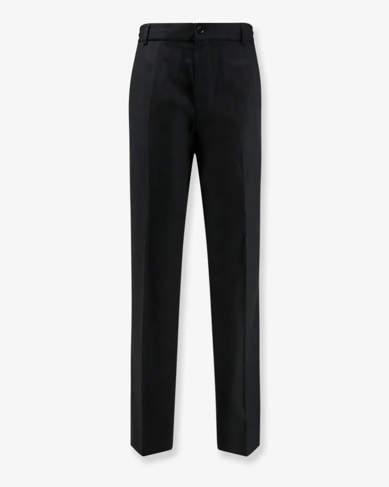 Moncler Virgin wool trousers with elastic and drawstring -  - gender_Man Black