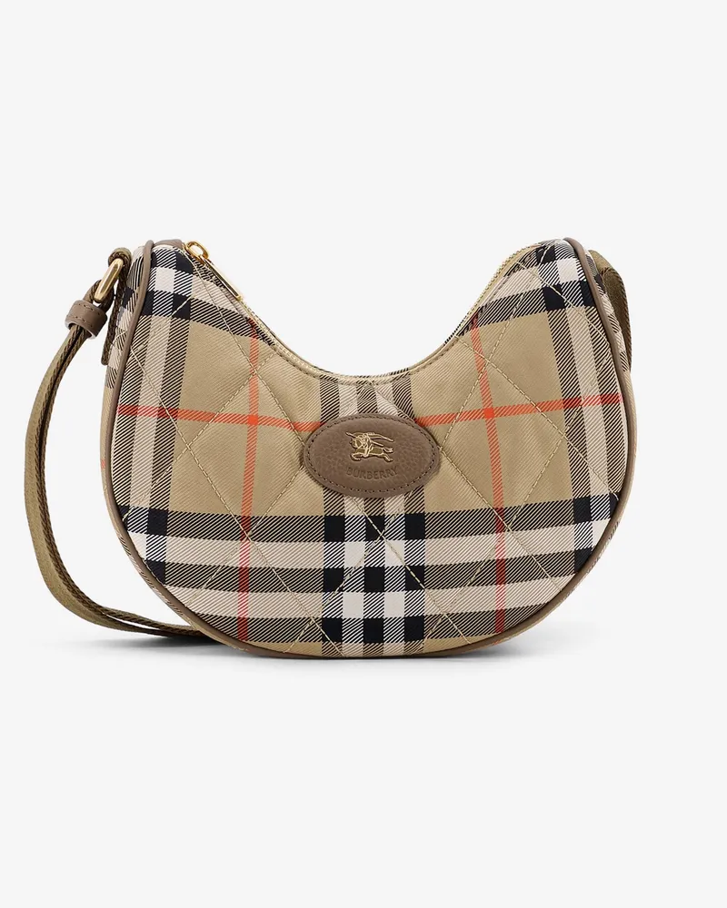 Burberry Check fabric shoulder bag - BURBERRY - gender_Woman Beige