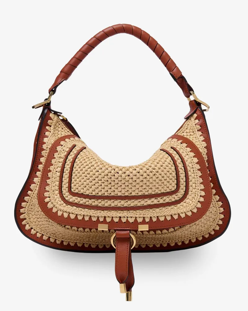 Chloé Marcie raffia shoulder bag -  - gender_Woman Beige
