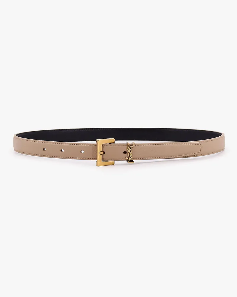 Saint Laurent Leather belt -  - gender_Woman Beige