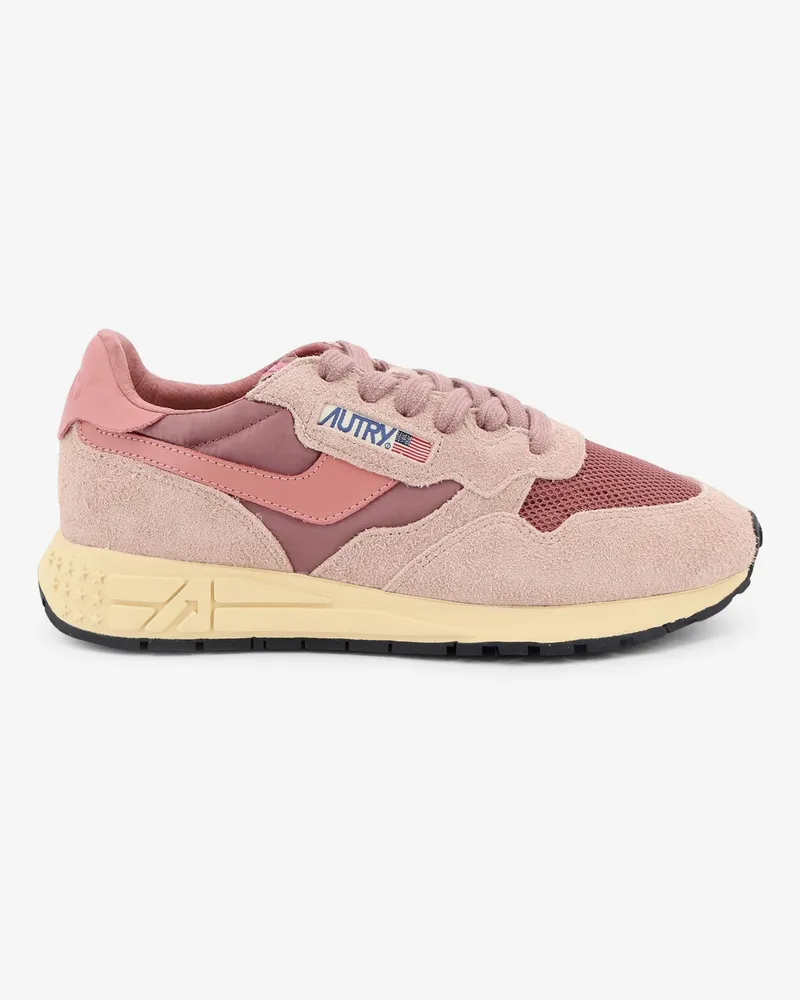 AUTRY Reelwind Low mesh and suede sneakers with side logo -  - gender_Woman Pink