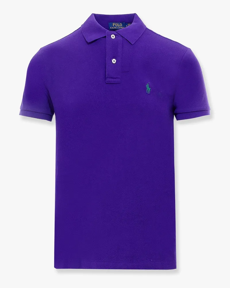 Ralph Lauren Cotton polo shirt with embroidered logo -  - gender_Man Purple