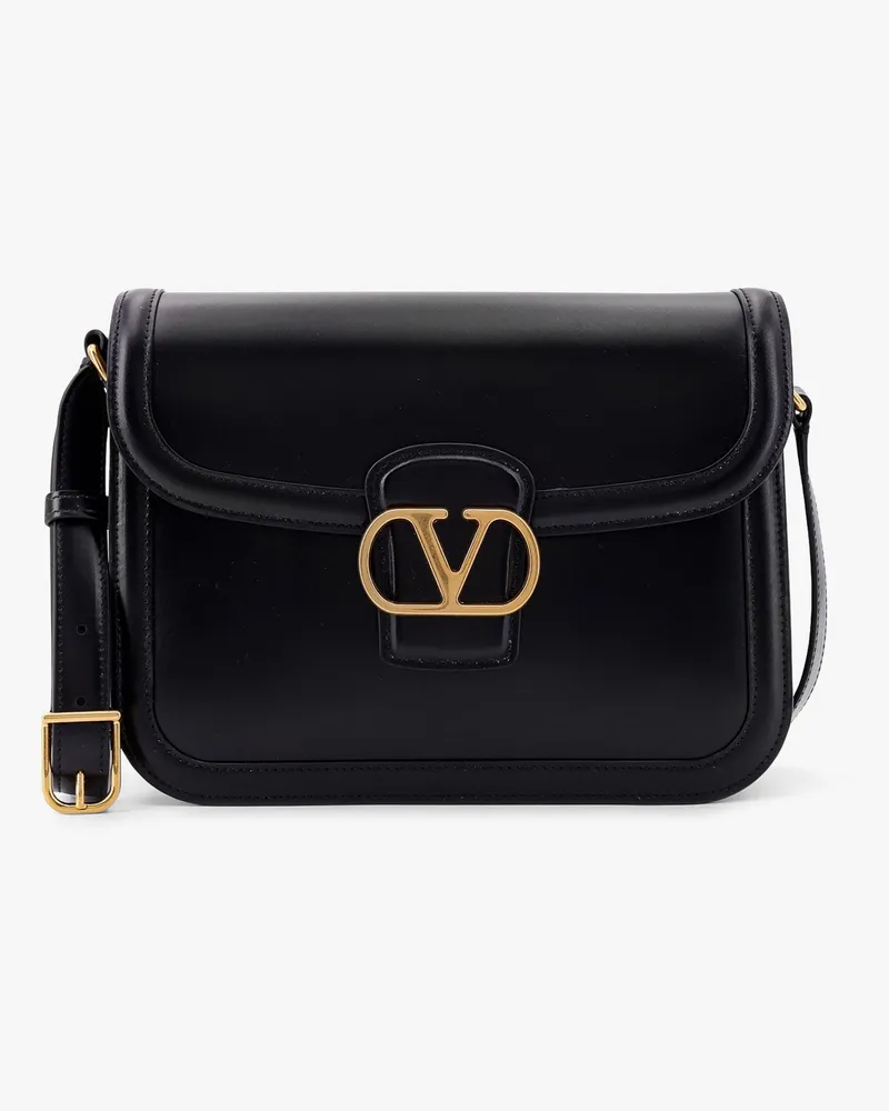 Valentino Garavani 9to5 leather shoulder bag with vlogo signature closure - VALENTINO GARAVANI - gender_Man Black