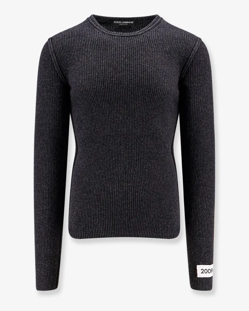 Dolce & Gabbana Ribbed sweater with 2009-10 label -  - gender_Man Grey