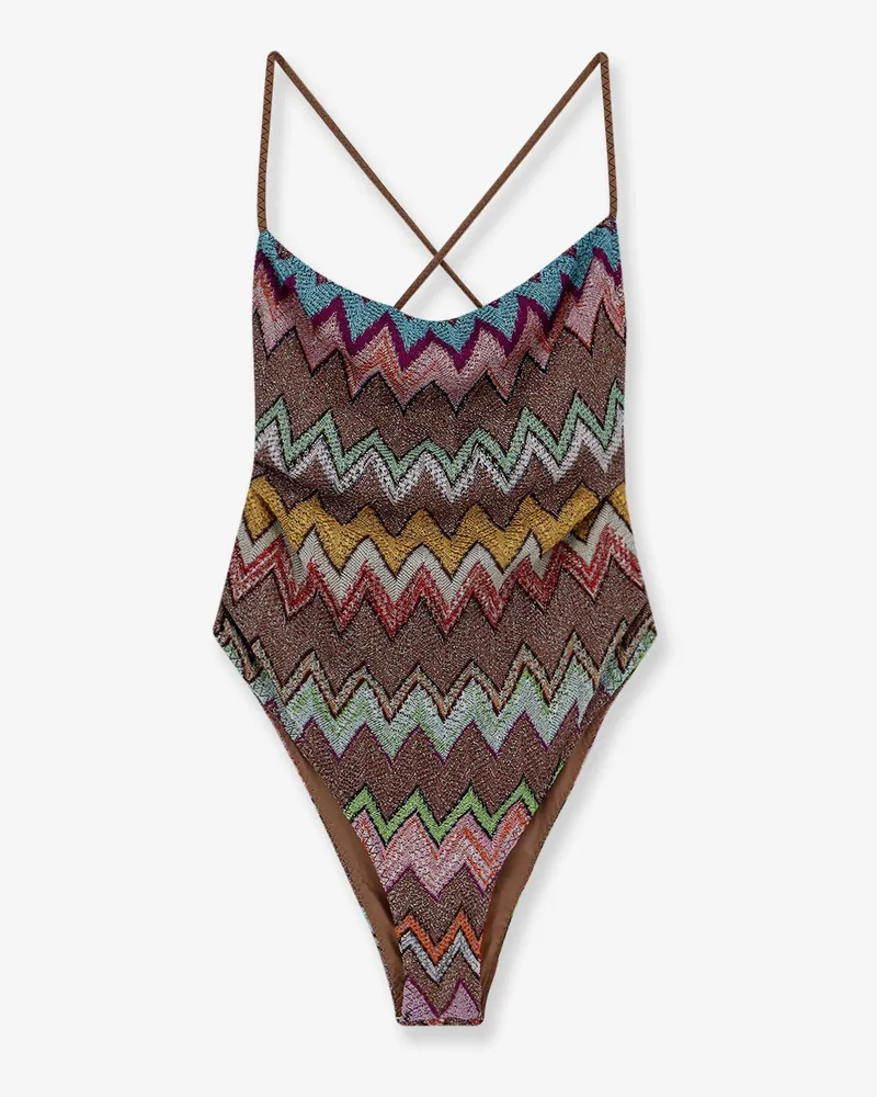 Missoni Laminated viscose one-piece swimsuit -  - gender_Woman Multicolor