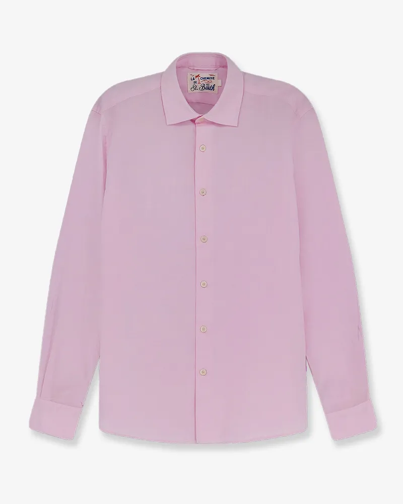 MC2 Saint Barth Cotton shirt with front embroidered logo -  - gender_Man Pink