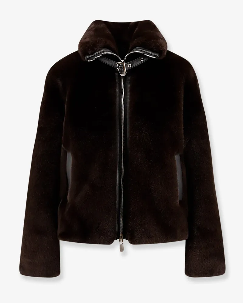Pinko Estebana faux fur jacket -  - gender_Woman Brown