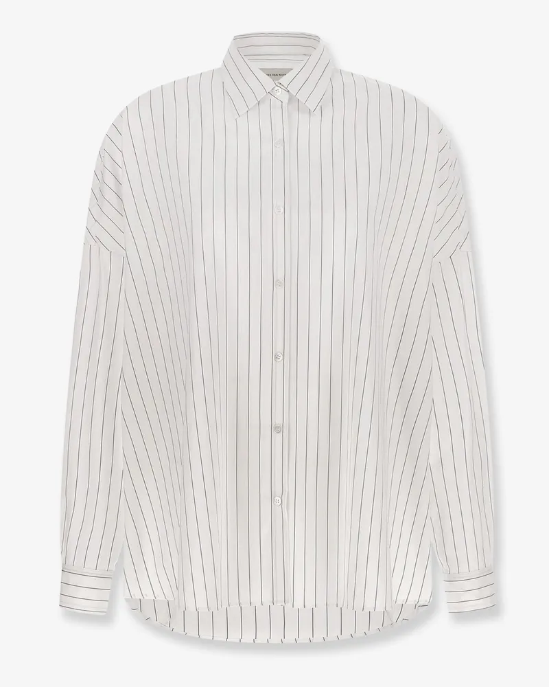 Dries van Noten Striped cotton shirt -  - gender_Woman White